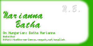 marianna batha business card